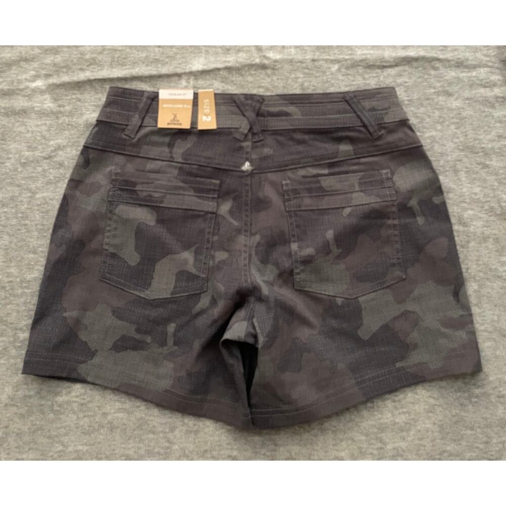 Newt Prana Olivia Womens Size 2 Gray Camo ReZion Stretch Shorts - Picture 5 of 14